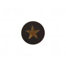 Cabochon aus Holz, flach, Stern, schwarz, 12mm